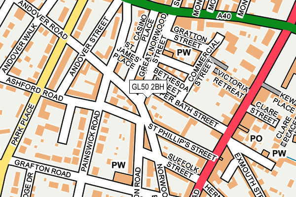 GL50 2BH map - OS OpenMap – Local (Ordnance Survey)