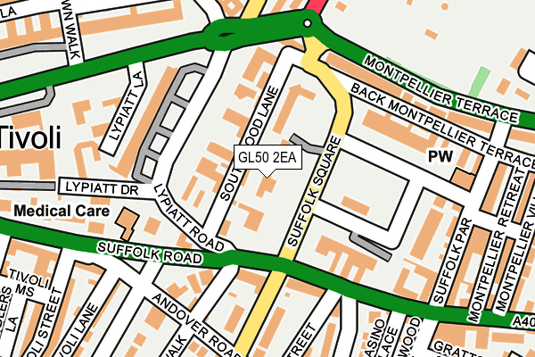 GL50 2EA map - OS OpenMap – Local (Ordnance Survey)