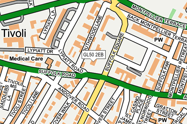 GL50 2EB map - OS OpenMap – Local (Ordnance Survey)