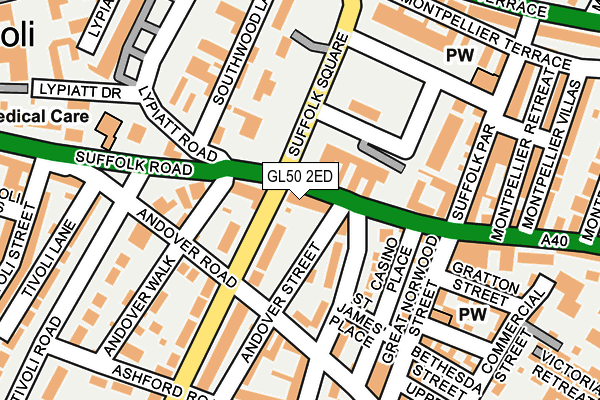 GL50 2ED map - OS OpenMap – Local (Ordnance Survey)