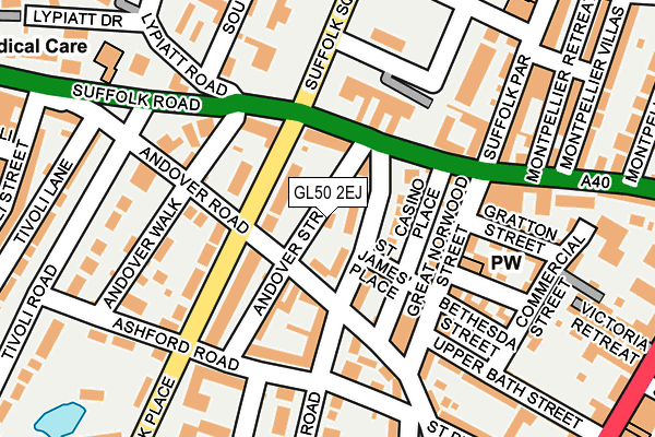 GL50 2EJ map - OS OpenMap – Local (Ordnance Survey)