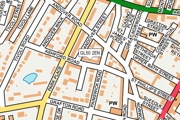 GL50 2EN map - OS OpenMap – Local (Ordnance Survey)