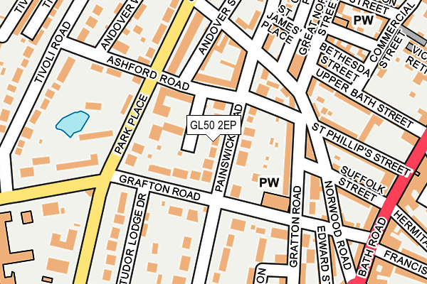 GL50 2EP map - OS OpenMap – Local (Ordnance Survey)