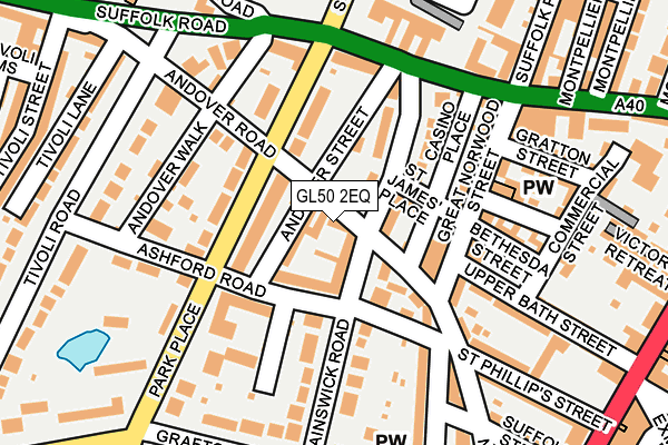 GL50 2EQ map - OS OpenMap – Local (Ordnance Survey)