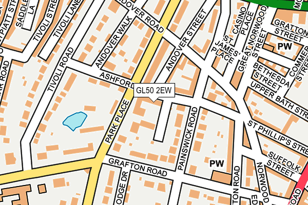 GL50 2EW map - OS OpenMap – Local (Ordnance Survey)