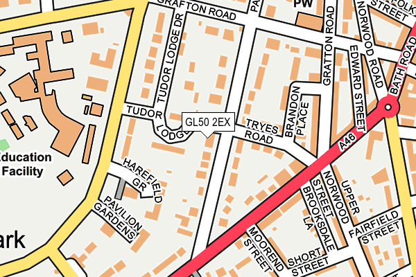 GL50 2EX map - OS OpenMap – Local (Ordnance Survey)