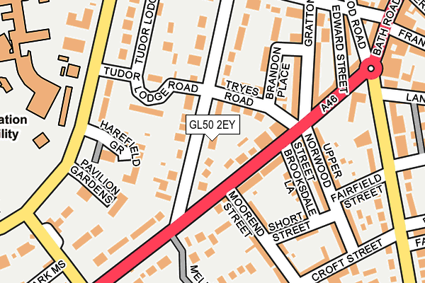 GL50 2EY map - OS OpenMap – Local (Ordnance Survey)
