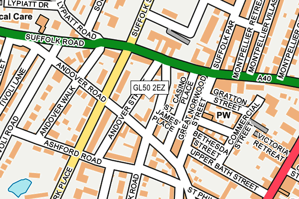 GL50 2EZ map - OS OpenMap – Local (Ordnance Survey)