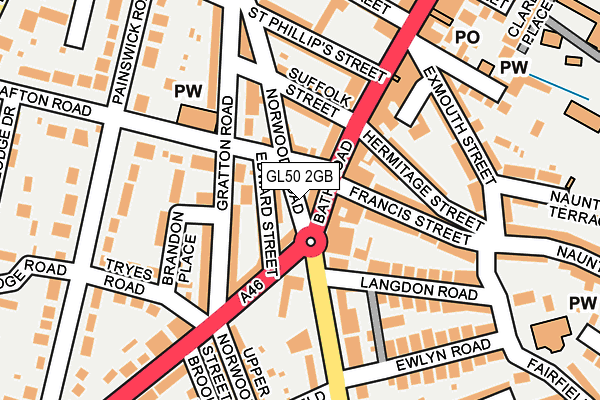 GL50 2GB map - OS OpenMap – Local (Ordnance Survey)