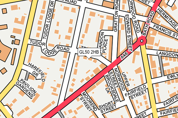 GL50 2HB map - OS OpenMap – Local (Ordnance Survey)