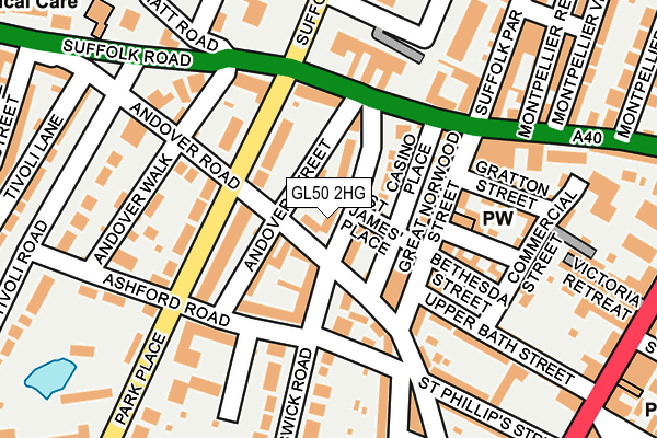 GL50 2HG map - OS OpenMap – Local (Ordnance Survey)