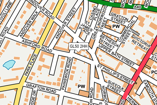 GL50 2HH map - OS OpenMap – Local (Ordnance Survey)