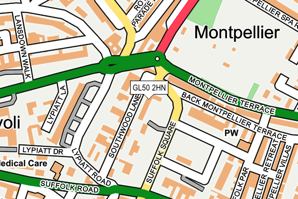 GL50 2HN map - OS OpenMap – Local (Ordnance Survey)