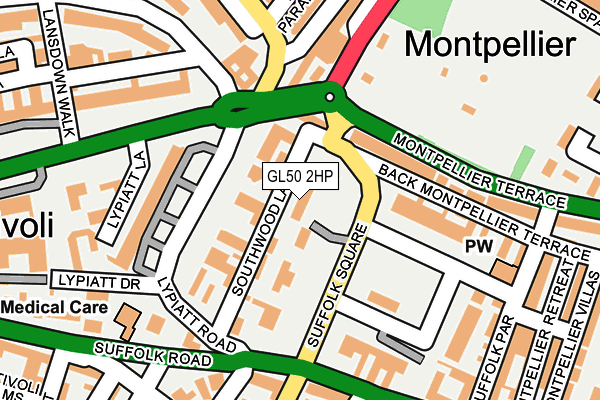 GL50 2HP map - OS OpenMap – Local (Ordnance Survey)