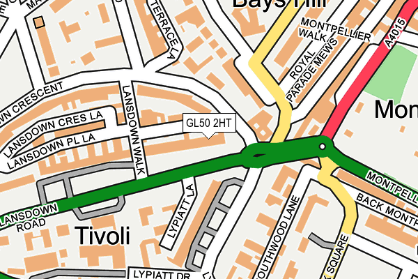 GL50 2HT map - OS OpenMap – Local (Ordnance Survey)