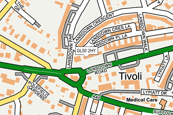 GL50 2HY map - OS OpenMap – Local (Ordnance Survey)