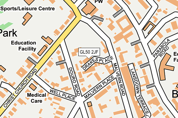 GL50 2JF map - OS OpenMap – Local (Ordnance Survey)