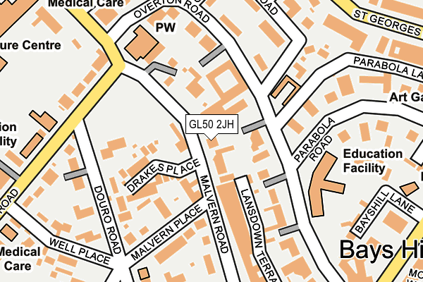 GL50 2JH map - OS OpenMap – Local (Ordnance Survey)