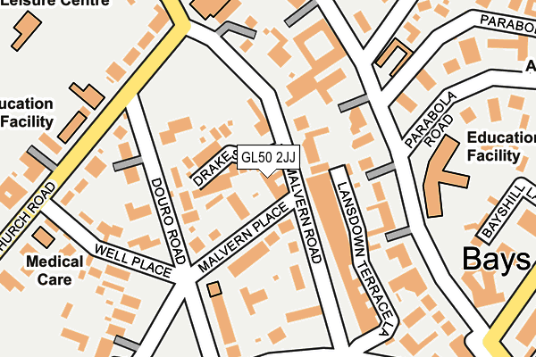 GL50 2JJ map - OS OpenMap – Local (Ordnance Survey)