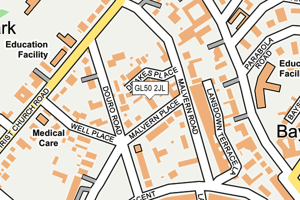 GL50 2JL map - OS OpenMap – Local (Ordnance Survey)