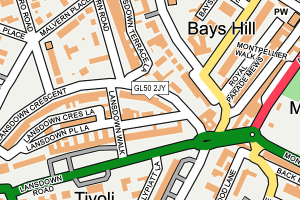 GL50 2JY map - OS OpenMap – Local (Ordnance Survey)