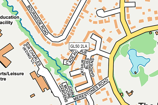 GL50 2LA map - OS OpenMap – Local (Ordnance Survey)