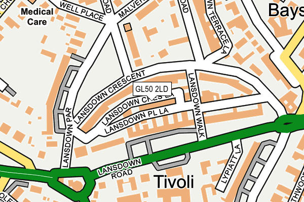 GL50 2LD map - OS OpenMap – Local (Ordnance Survey)