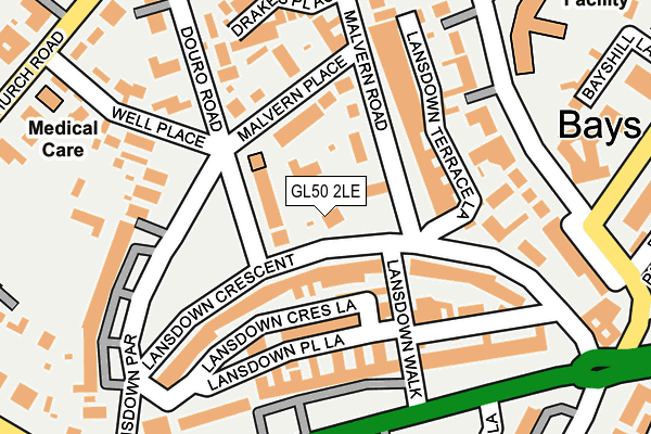 GL50 2LE map - OS OpenMap – Local (Ordnance Survey)