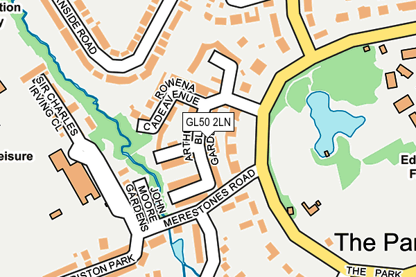 GL50 2LN map - OS OpenMap – Local (Ordnance Survey)