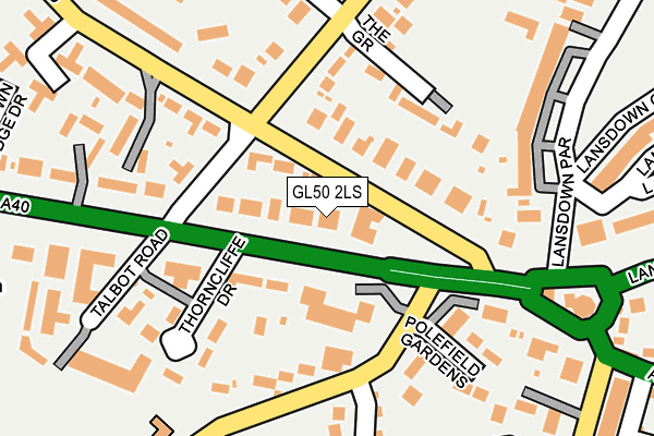 GL50 2LS map - OS OpenMap – Local (Ordnance Survey)