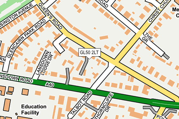 GL50 2LT map - OS OpenMap – Local (Ordnance Survey)