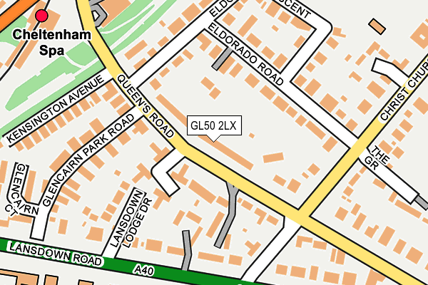 GL50 2LX map - OS OpenMap – Local (Ordnance Survey)