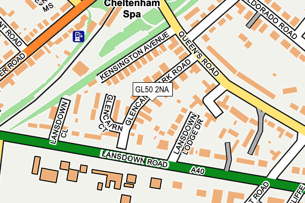 GL50 2NA map - OS OpenMap – Local (Ordnance Survey)