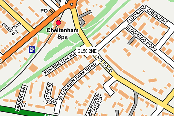 GL50 2NE map - OS OpenMap – Local (Ordnance Survey)