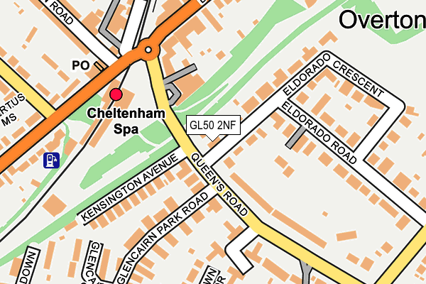 GL50 2NF map - OS OpenMap – Local (Ordnance Survey)