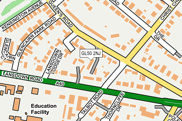 GL50 2NJ map - OS OpenMap – Local (Ordnance Survey)
