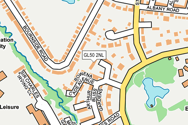 GL50 2NL map - OS OpenMap – Local (Ordnance Survey)