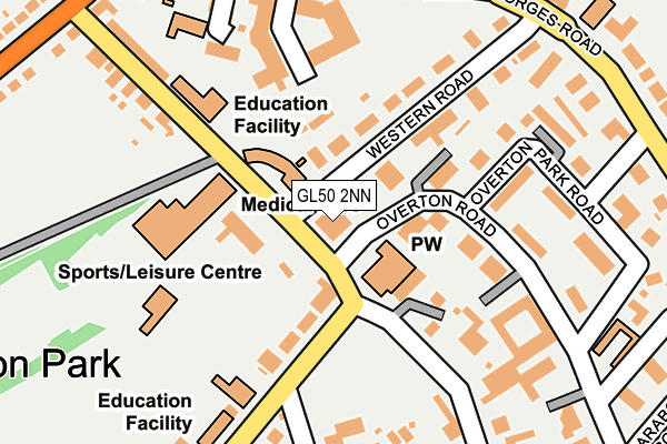 GL50 2NN map - OS OpenMap – Local (Ordnance Survey)