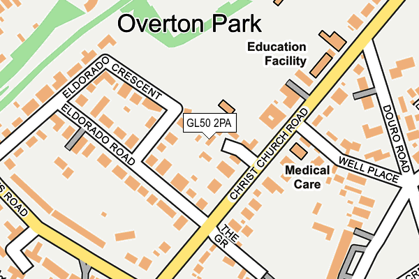 GL50 2PA map - OS OpenMap – Local (Ordnance Survey)