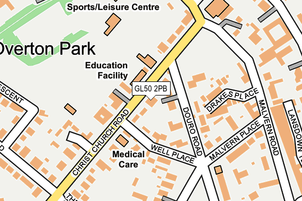 GL50 2PB map - OS OpenMap – Local (Ordnance Survey)