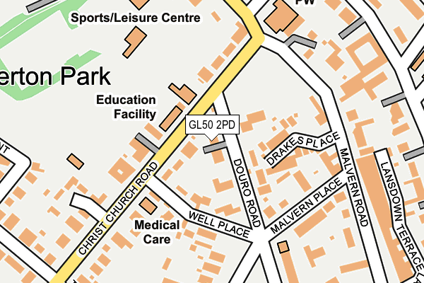 GL50 2PD map - OS OpenMap – Local (Ordnance Survey)