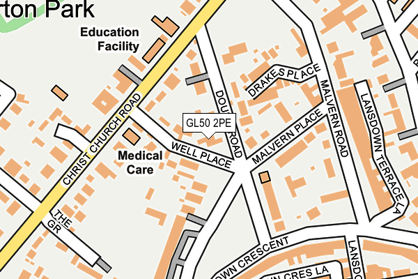 GL50 2PE map - OS OpenMap – Local (Ordnance Survey)