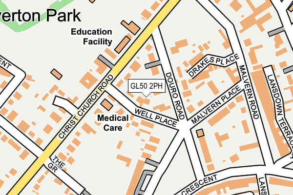 GL50 2PH map - OS OpenMap – Local (Ordnance Survey)