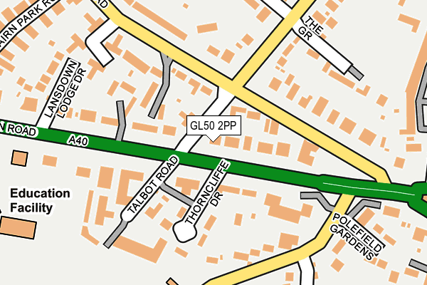 GL50 2PP map - OS OpenMap – Local (Ordnance Survey)