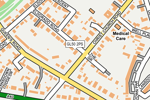 GL50 2PS map - OS OpenMap – Local (Ordnance Survey)