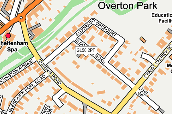 GL50 2PT map - OS OpenMap – Local (Ordnance Survey)