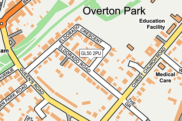 GL50 2PU map - OS OpenMap – Local (Ordnance Survey)