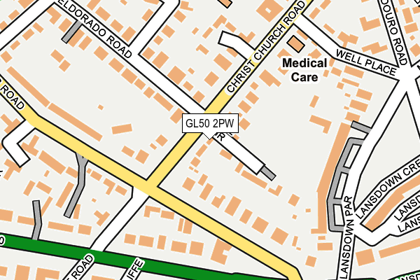 GL50 2PW map - OS OpenMap – Local (Ordnance Survey)