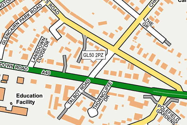 GL50 2PZ map - OS OpenMap – Local (Ordnance Survey)