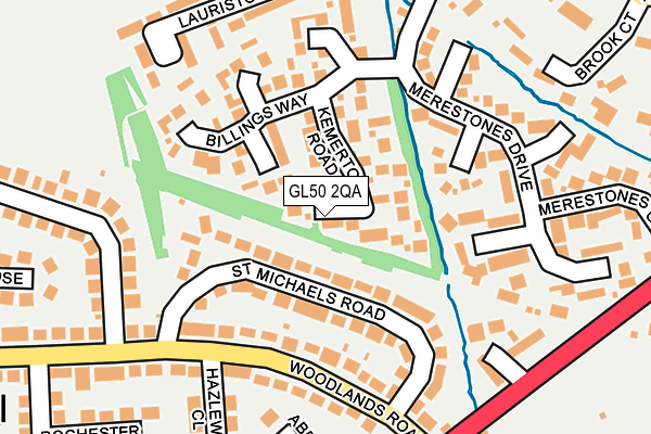 GL50 2QA map - OS OpenMap – Local (Ordnance Survey)